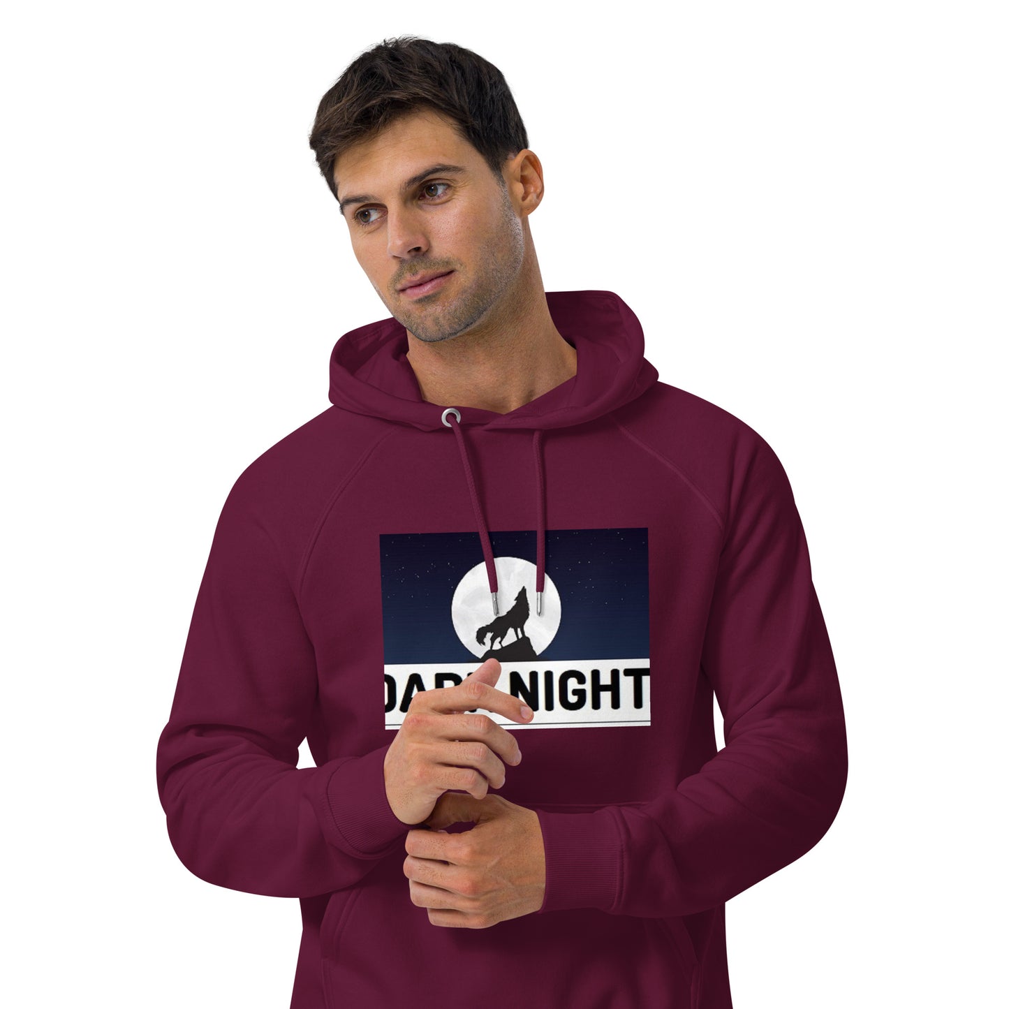 DARK NIGHT Unisex eco raglan hoodie