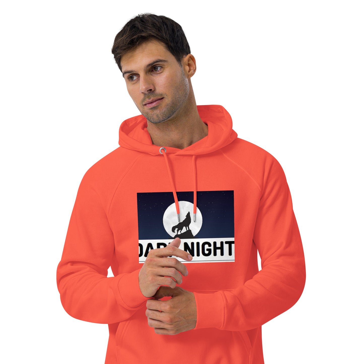 DARK NIGHT Unisex eco raglan hoodie