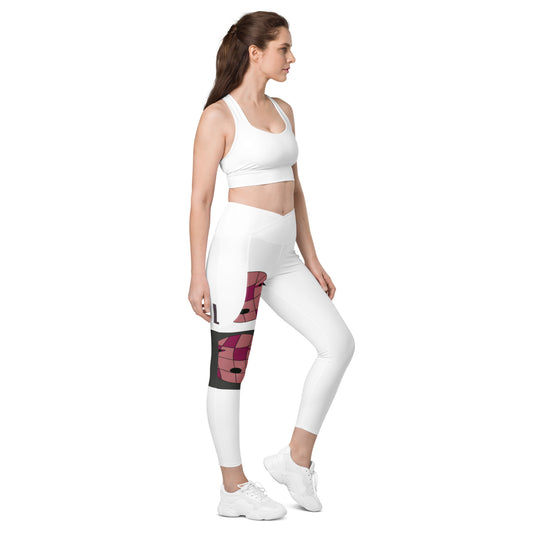 Crossover leggings with pockets