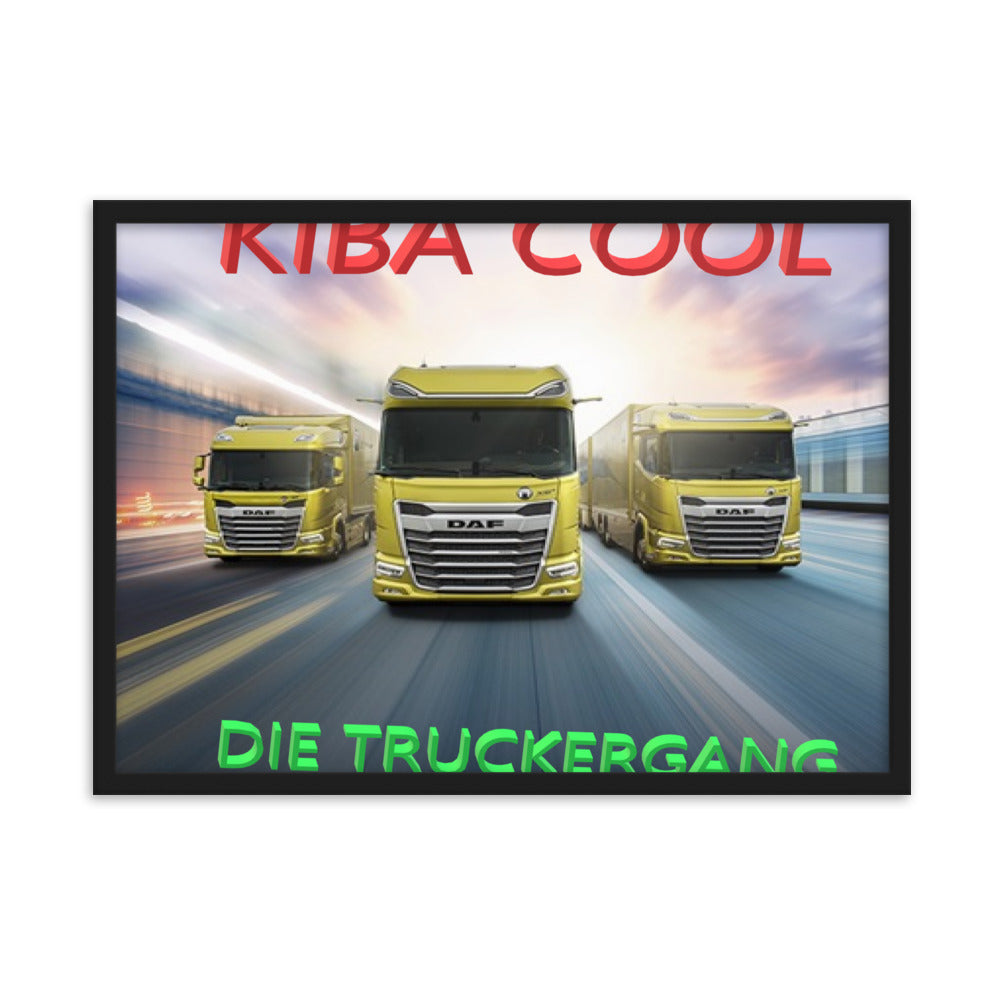 Truckergang Framed matte paper poster