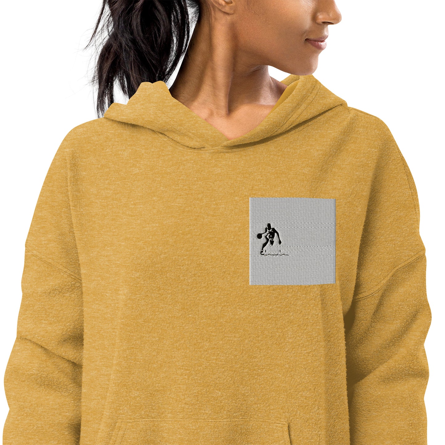 Unisex sueded fleece hoodie