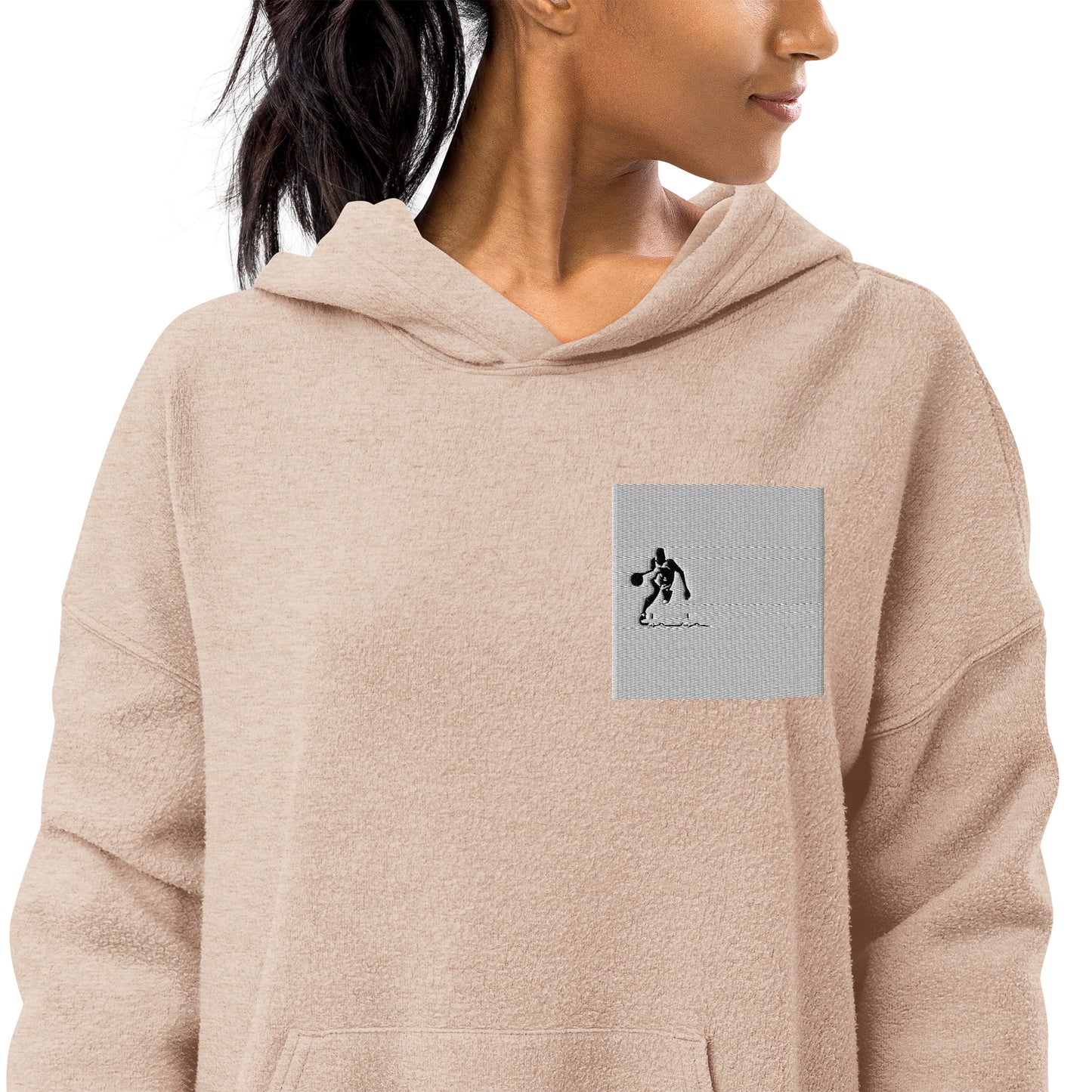 Unisex sueded fleece hoodie