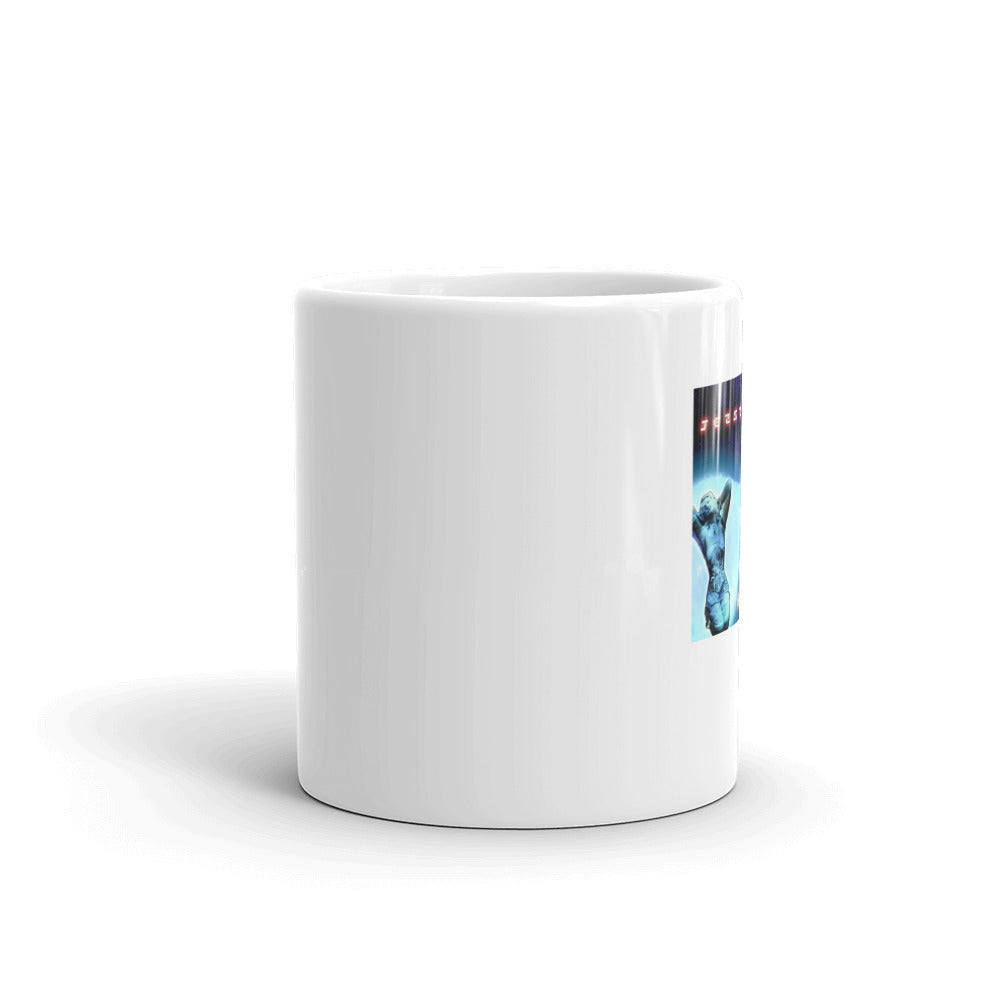 White glossy mug