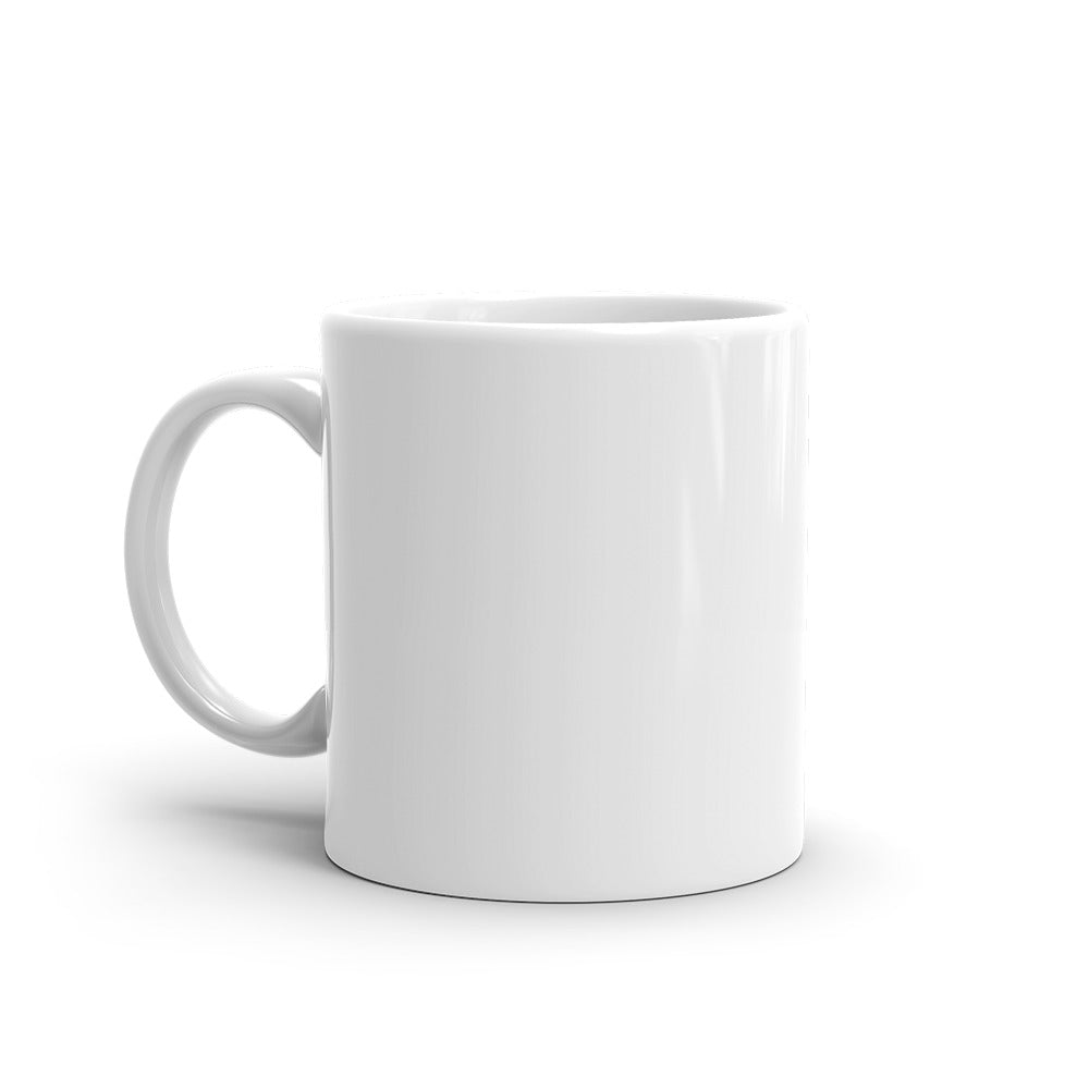 White glossy mug