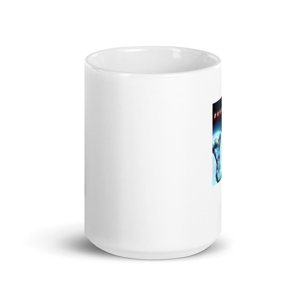 White glossy mug