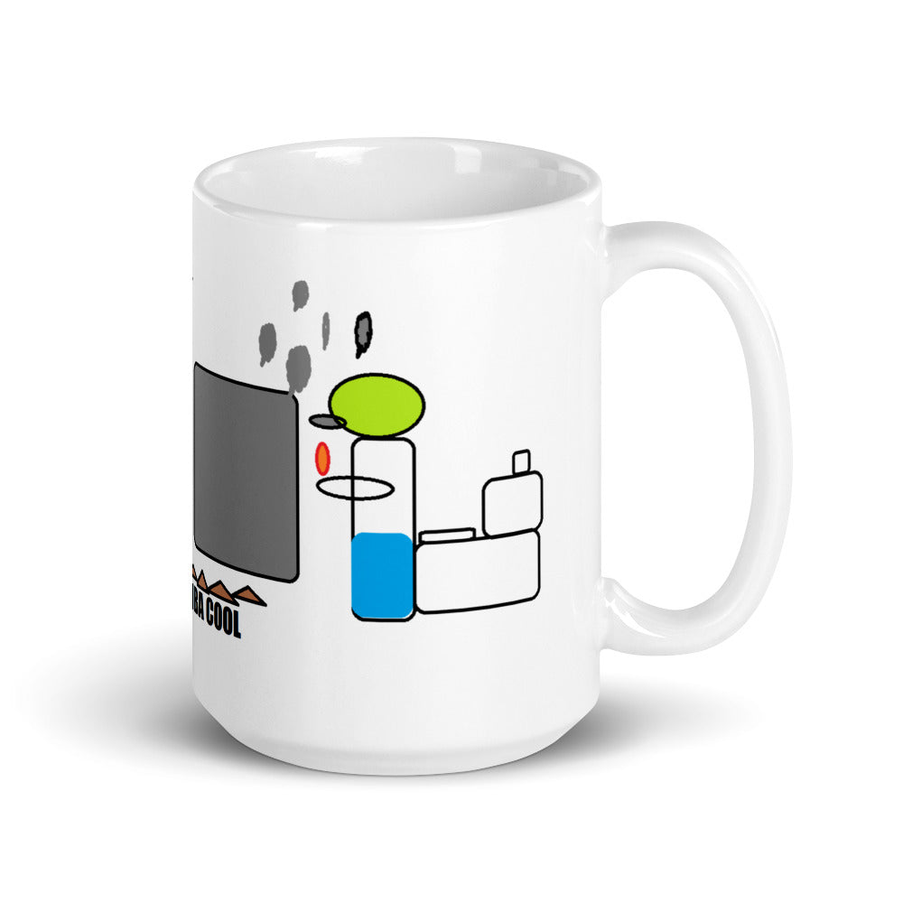 White glossy mug