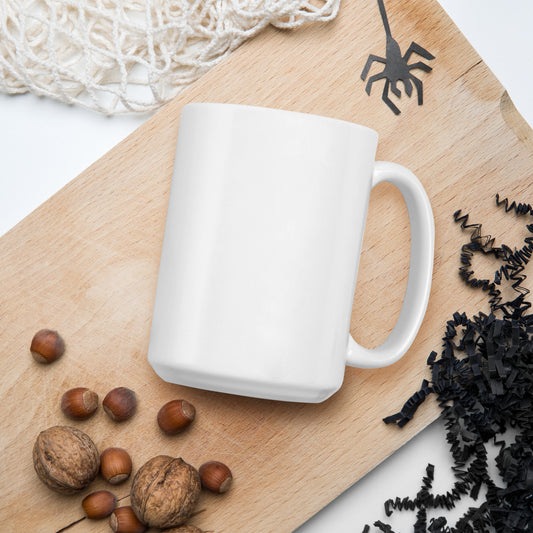 White glossy mug