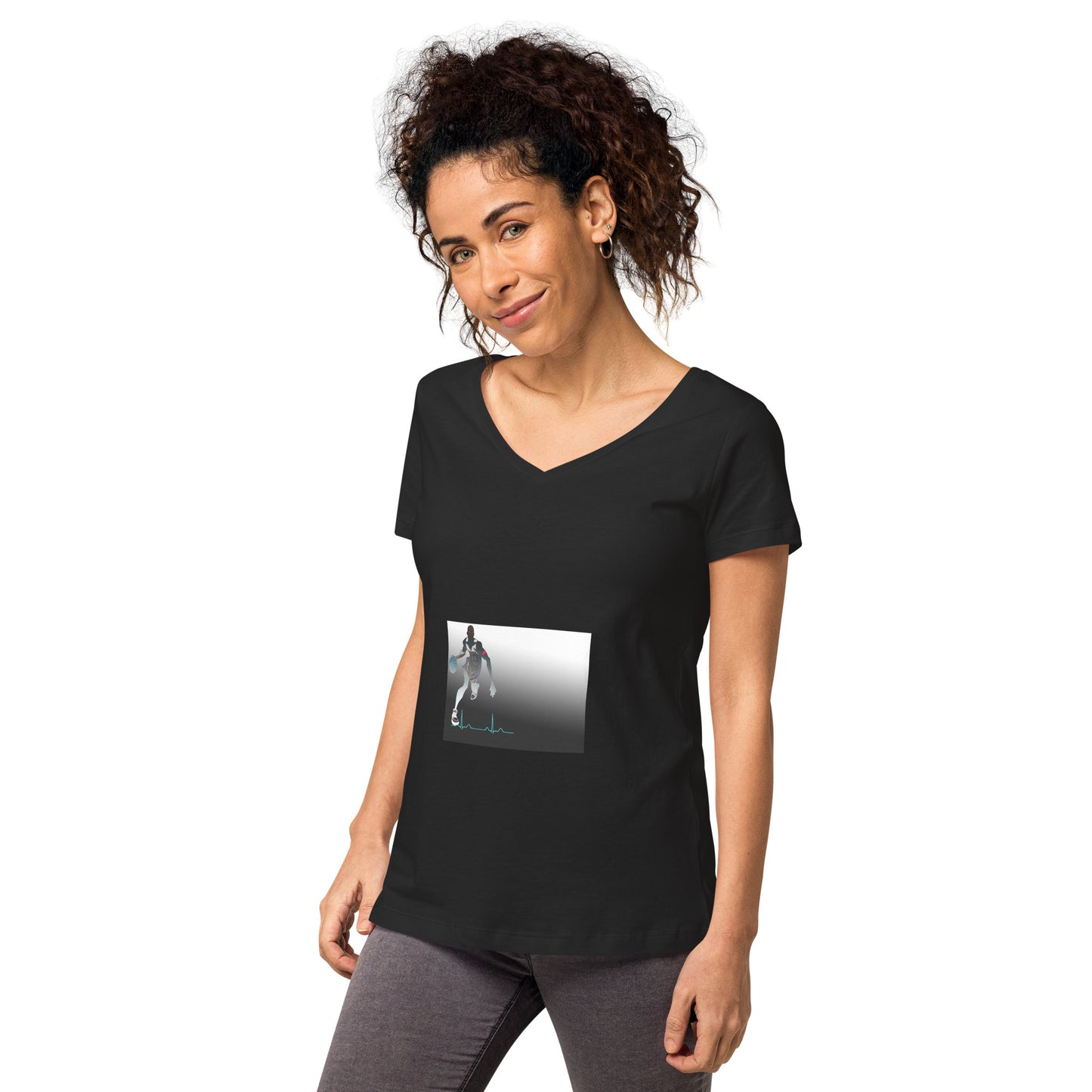 Women’s fitted v-neck t-shirt