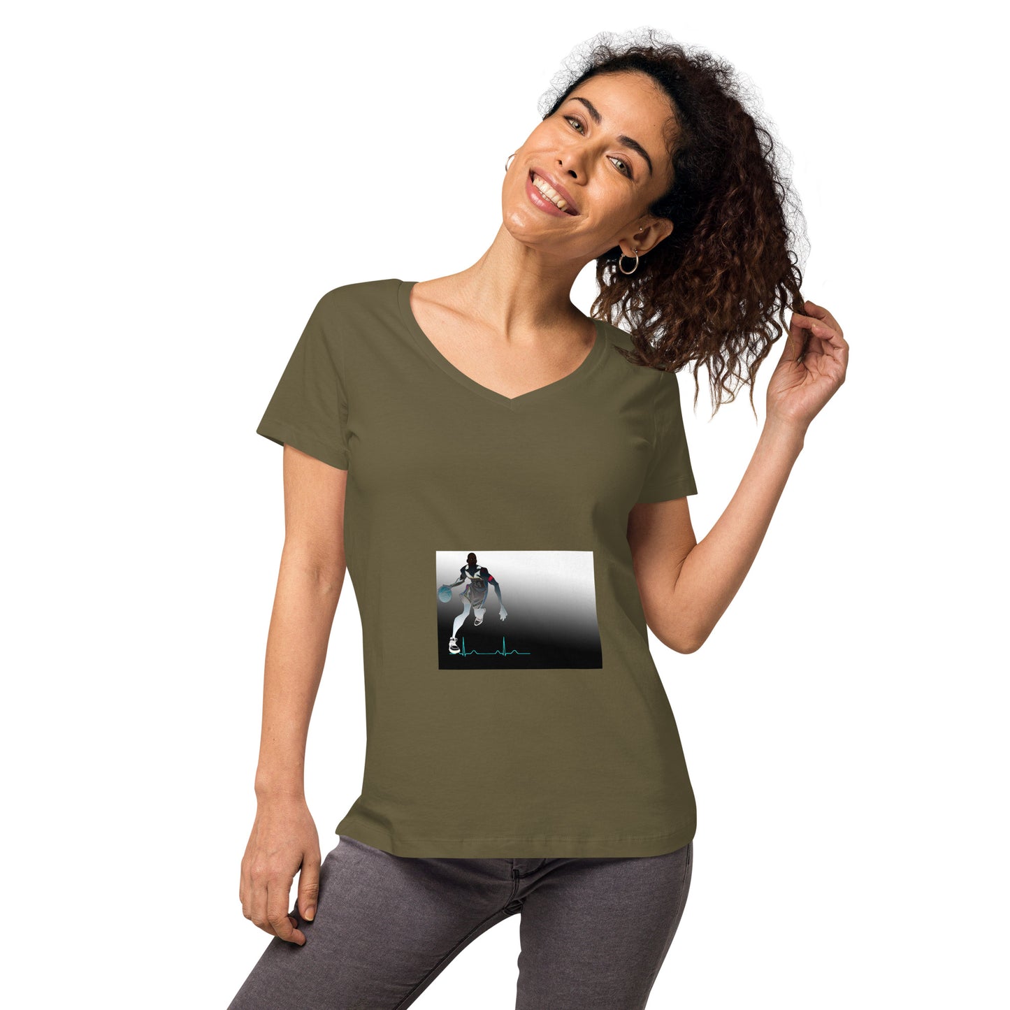 Women’s fitted v-neck t-shirt