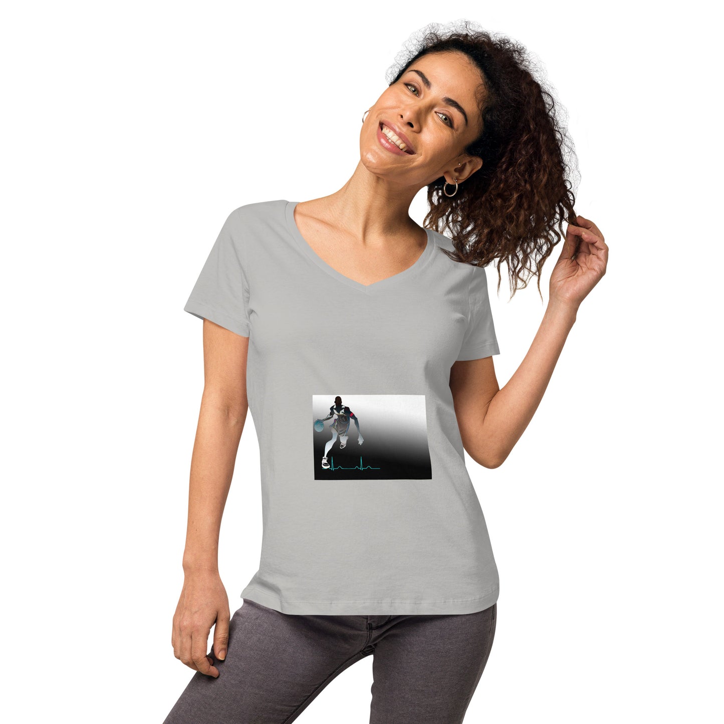 Women’s fitted v-neck t-shirt