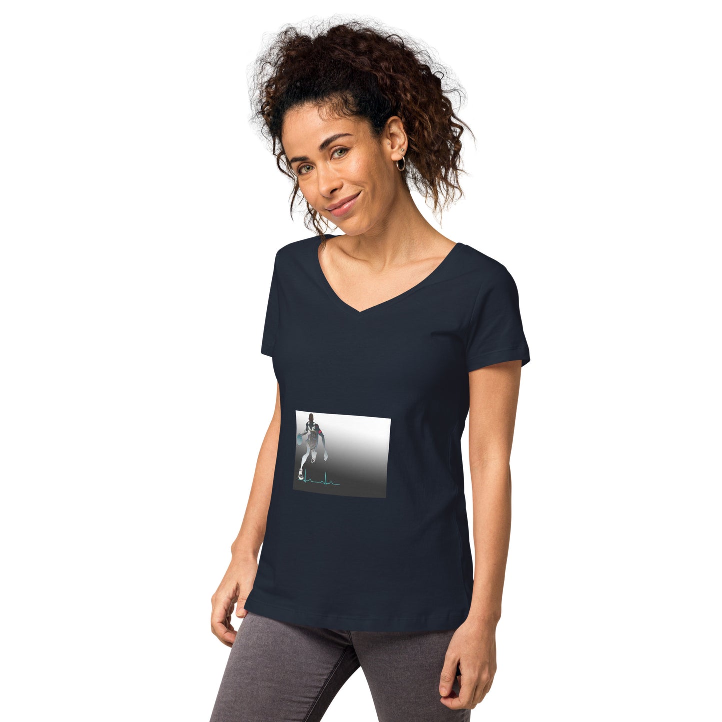 Women’s fitted v-neck t-shirt