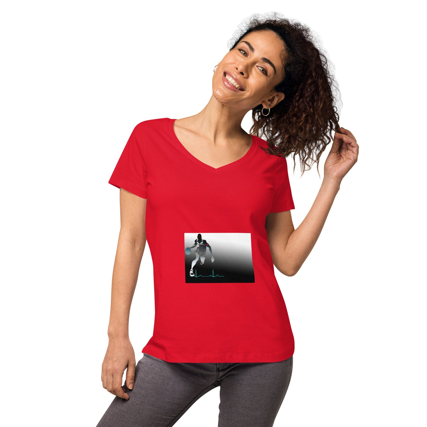 Women’s fitted v-neck t-shirt