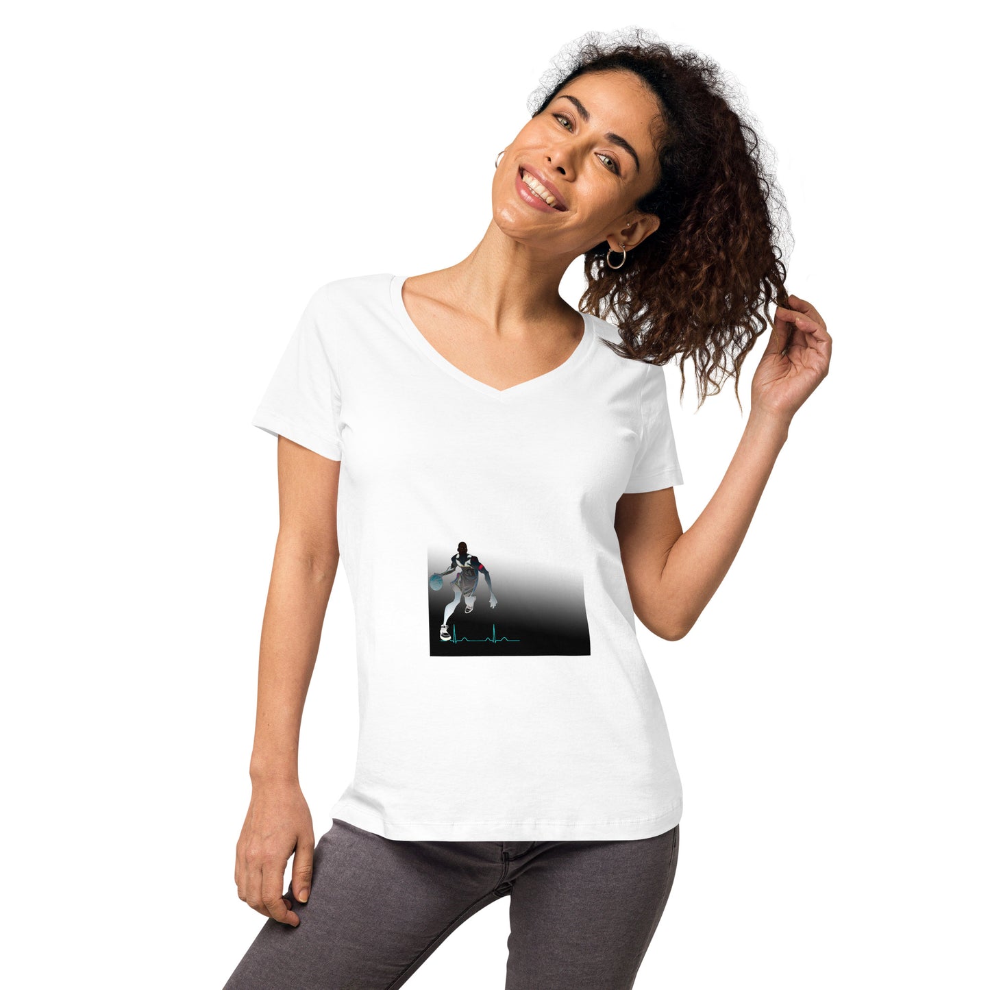 Women’s fitted v-neck t-shirt