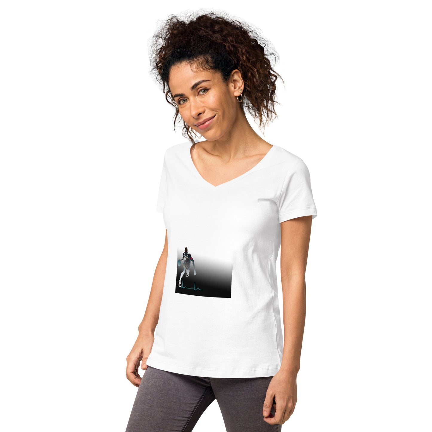 Women’s fitted v-neck t-shirt